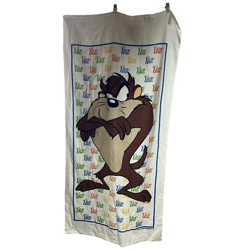 Vintage Taz Beach Bath Towel  199￼8 Warner Bros‎